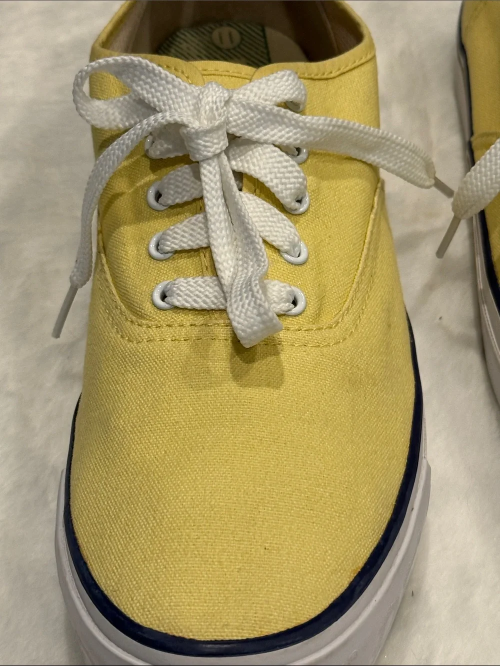 P.F. Flyers Yellow Canvas Lace-Up Casual Sneakers